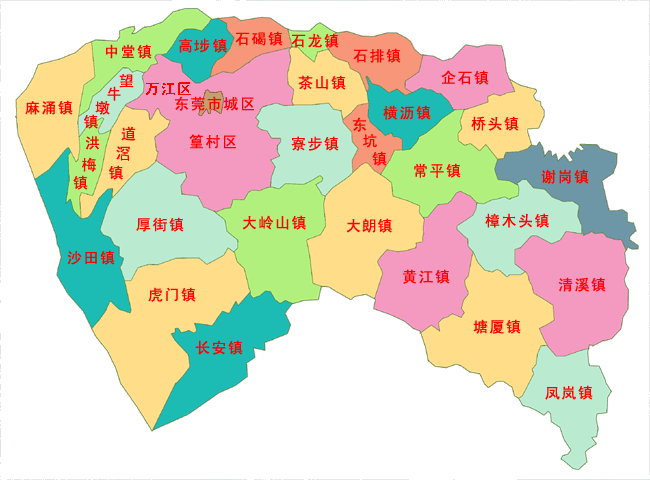 广东东莞地图全图图片